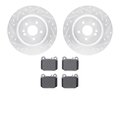 Dynamic Friction Co 7502-63083, Rotors-Drilled and Slotted-Silver with 5000 Advanced Brake Pads, Zinc Coated 7502-63083